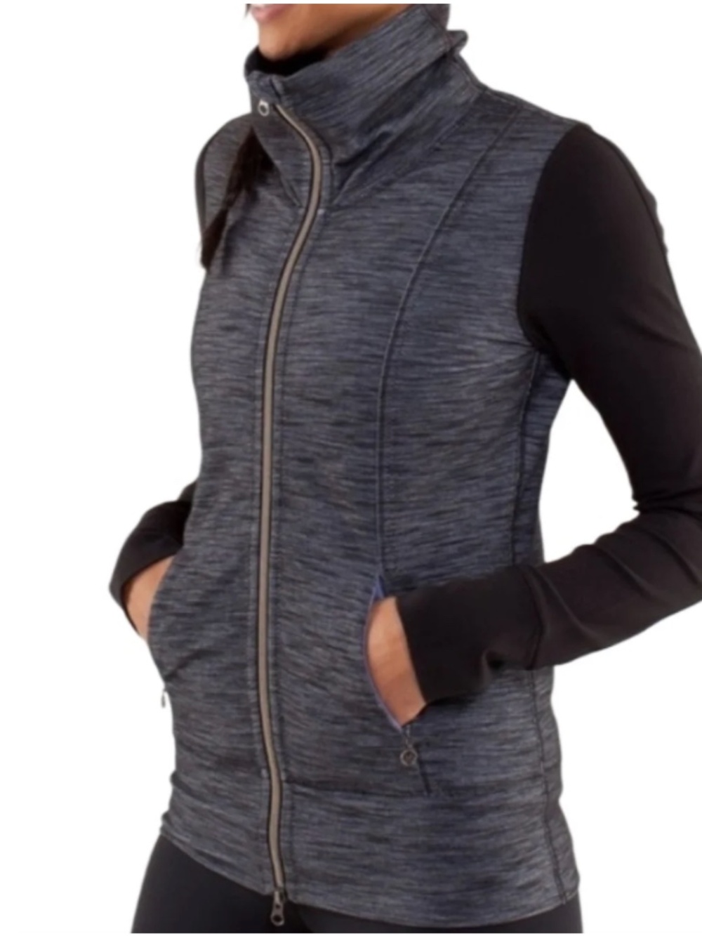 Lululemon athletica Daily Yoga Jacket Reversible Slub Denim Purple Haze